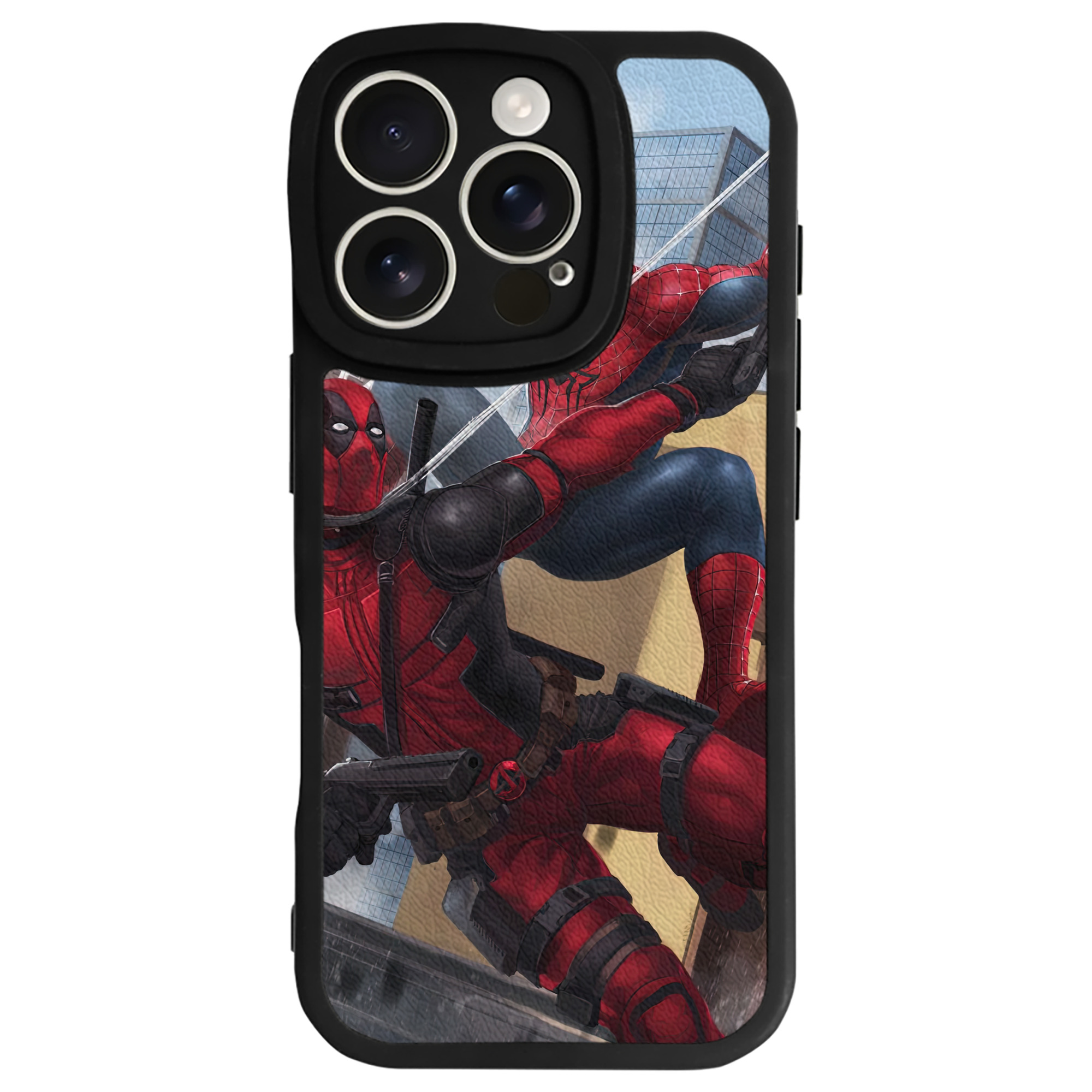 （画像用） Deadpool デッドプール 【iPhone 16シリーズ対応】シリコンスマホケース（レザー調） 材質：シリコン